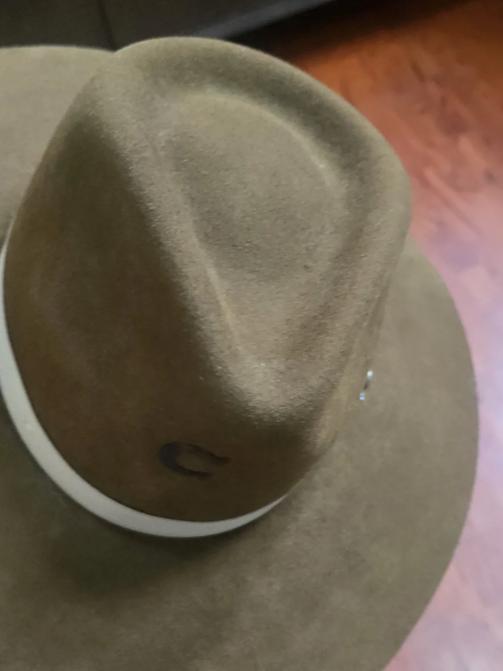 Charlie 1 Horse Wool Felt Western Fedora Hat Brown Tan Size Medium Horseshoe